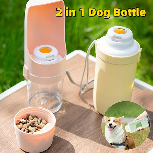 Portable 2-in-1 Dog Water Bottle